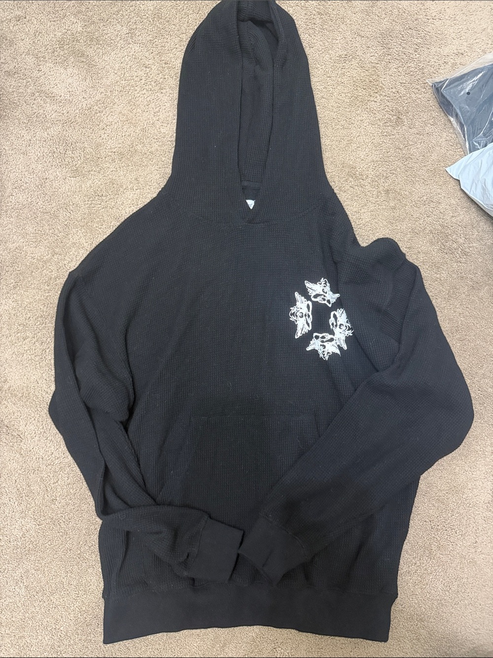 Black Graphic sweater with 'BOYS LIE' Circle Logo on back
